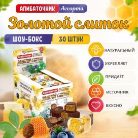 Апибатончик "Золотой слиток" Таёжная черника, шоу-бокс